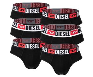 DIESEL Herren Slips, 6er Pack - UMBR-ANDRETHREEPACK, Briefs, Cotton Stretch, einfarbig Schwarz S