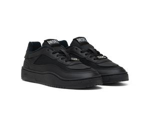 DIESEL Herren Sneaker - S-OVAL SKATE LOW, Schnür-Schuhe, Leder 44 Schwarz