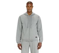 DIESEL Herren Sweatjacke mit Kapuze - JOY-D-CORE, Baumwolle, einfarbig Grau M