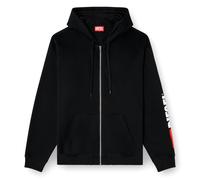 DIESEL Herren Sweatjacke - S-BOXT-ZIP-HOOD-DIV, Kapuze, einfarbig M Schwarz