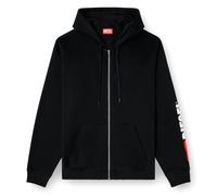 DIESEL Herren Sweatjacke - S-BOXT-ZIP-HOOD-DIV, Kapuze, einfarbig Schwarz XXL