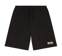 DIESEL Herren Sweatshorts - P-CROWN-DIV, Loungewear, kurze Hose, Jersey, Baumwolle Schwarz M