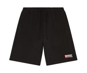DIESEL Herren Sweatshorts - P-CROWN-DIV, Loungewear, kurze Hose, Jersey, Baumwolle Schwarz M