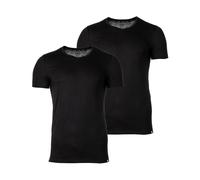 DIESEL Herren T-Shirt 2er Pack - UMTEE-MICHAEL-TUBE, V-Ausschnitt, kurzarm, einfarbig Schwarz S