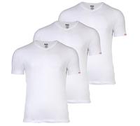 DIESEL Herren T-Shirt, 3er Pack - MICHAEL-D-CORE, Unterhemd, V-Neck, Kurzarm, Baumwolle Weiß / XL XL Weiß