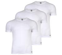 DIESEL Herren T-Shirt, 3er Pack - RANDAL, Unterhemd, Rundhals, kurzarm, Baumwolle L Weiß