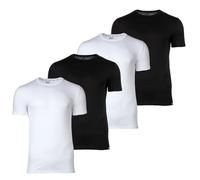 DIESEL Herren T-Shirt 4er Pack - UMTEE-RANDAL-TUBE, Rundhals, kurzarm, einfarbig Schwarz/Weiß 2XL
