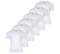 DIESEL Herren T-Shirt, 6er Pack - MICHAEL, Unterhemd, V-Neck, kurzarm, Baumwolle Weiß S