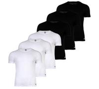 DIESEL Herren T-Shirt, 6er Pack - RANDAL, Unterhemd, Rundhals, kurzarm, Baumwolle L Weiß