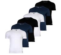 DIESEL Herren T-Shirt, 6er Pack - RANDAL, Unterhemd, Rundhals, kurzarm, Baumwolle Schwarz/Blau/Weiß S