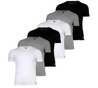 DIESEL Herren T-Shirt, 6er Pack - RANDAL, Unterhemd, Rundhals, kurzarm, Baumwolle Schwarz/Grau/Weiß XL