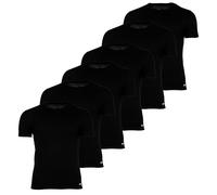 DIESEL Herren T-Shirt, 6er Pack - RANDAL, Unterhemd, Rundhals, kurzarm, Baumwolle Schwarz XL