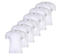 DIESEL Herren T-Shirt, 6er Pack - RANDAL, Unterhemd, Rundhals, kurzarm, Baumwolle Weiß M