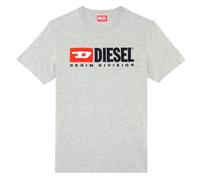 DIESEL Herren T-Shirt - T-BOXT-DIV, Kurzarm, Rundhals, Baumwolle, Logo, einfarbig Grau / S S Grau