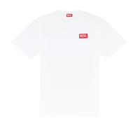 DIESEL Herren T-Shirt - T-BOXT-LAB, Kurzarm, Rundhals, Baumwolle, Logo, einfarbig S Weiß