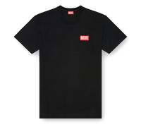 DIESEL Herren T-Shirt - T-BOXT-LAB, Kurzarm, Rundhals, Baumwolle, Logo, einfarbig Schwarz M