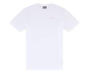 DIESEL Herren T-Shirt - T-JUST-MICRODIV, Kurzarm, Rundhals, Baumwolle, einfarbig S Weiß