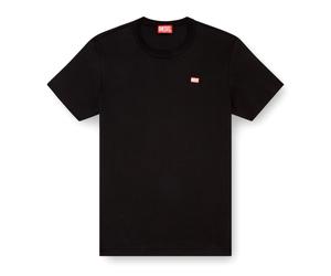 DIESEL Herren T-Shirt - T-MIEGOR, Kurzarm, Rundhals, Baumwolle, Logo, einfarbig Schwarz 3XL