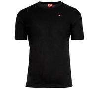DIESEL Herren T-Shirt - T-NORM-MICRODIV, Rundhals, Baumwolle, einfarbig Schwarz / M M Schwarz