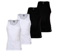 DIESEL Herren Unterhemden, 4er Pack - WALTY-D-BOX, Tanktop, ärmellos, Baumwolle Weiß/Schwarz / 2XL XXL Weiß