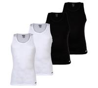 DIESEL Herren Unterhemden, 4er Pack - WALTY-D-BOX, Tanktop, ärmellos, Baumwolle Weiß/Schwarz L