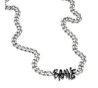 Diesel Herrenhalskette aus 2-farbigem Edelstahl mit Karabinerverschluss