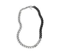 Diesel Herren Kette Halskette Zweifarbig Edelstahl Halskette DX1530931, Length: 450mm+50mm, Width: 10mm, Edelstahl, Kein Edelstein