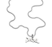 Kette mit Anhänger DIESEL "Schmuck Edelstahl Halsschmuck Panzerkette SIGNET DIESEL" Halsketten Gr. Edelstahl, silberfarben (edelstahlfarben) Damen Ketten mit Anhänger zu Hoodie, Shirt, Jeans, Sneaker, Underwear, Parfüm - Geschenk (89001947-0)