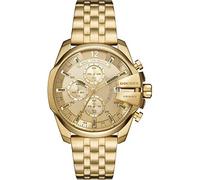 Diesel Herrenuhr Baby Chief, Chronographenwerk, 43mm goldenes Edelstahlgehäuse mit Edelstahlarmband, DZ4565