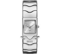 Diesel Closer Herren Uhr, Solarbetriebenes Quarzwerk mit Silikon-, Edelstahl- oder Lederarmband, Silberfarben, 22MM