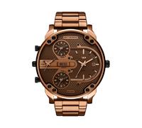 Quarzuhr DIESEL "MR. DADDY SLIM", braun, dunkelbraun, Armbanduhren, Herren, Armbanduhr, Herrenuhr, Edelstahlarmband, analog, Tag (94174741-0) braun, dunkelbraun