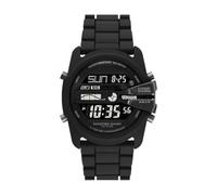 Diesel Herrenuhr Master Chief, LCD Uhrwerk, 44MM Schwarzes Silikongehäuse mit einem Silikonarmband, DZ2158