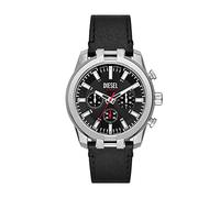 Diesel Herrenuhr , QuarzChronographenwerk, 43MM Schwarzes Edelstahlgehäuse mit ProPlanetLederarmband, DZ4622