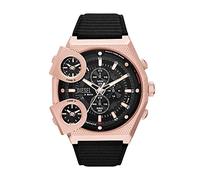 Diesel Herrenuhr Sideshow, QuarzZweizeigerwerk, 51 mm schwarzes Edelstahlgehäuse mit ProPlanetLederarmband, DZ7475