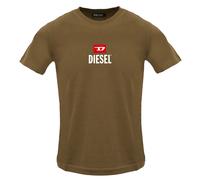 Diesel - Just Small - T-shirt Mit Neuem D-logo In Braun Mit Kaffeelikör XL