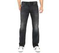 Diesel Larkee-X - Herren Regular Straight Fit Jeans - Blau, Schwarz, Grau, Größe:W34, Farbe:RB063 - Schwarz, Länge:L32