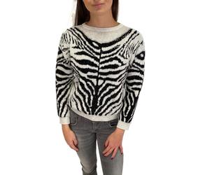 Diesel "M-Crepes-A Damen Pullover Langarm (DE/NL/SE/PL, Alphanumerisch, XL, Regular, Regular, Creme-Schwarz)