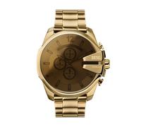 Diesel mega chief quarz goldfarbenem herren uhr mit goldfarbenem zifferblatt und edelstahl armband one_size Gold