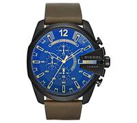 Diesel Mega Chief Series Herrenuhr, Chronographenwerk mit Lederarmband