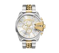 Diesel Mega Chief Uhr für Herren, Chronographenwerk mit Edelstahlarmband
