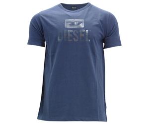 Diesel Monotones Logo Marineblaues T-Shirt L