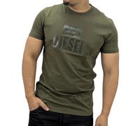 Diesel Monotones Logo-T-Shirt in Grün S