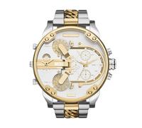 Chronograph DIESEL "MR. DADDY 2.0", silber (edelstahlfarben, goldfarben), Armbanduhren, Herren, Chronograph, Armbanduhr, Herrenuhr, Edelstahlarmband, analog, Tag, Stoppfunktion (59673137-0) edelstahlf