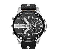 Diesel Mr. Daddy Uhr für Herren, Quarz-Multifunktionswerk mit Leder-, Kunststoff- oder Silikonarmband
