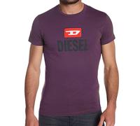 Diesel New Bold Logo Dunkellila T-Shirt S