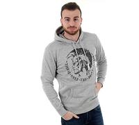 Diesel Obenliegender Hoodie S-Agnes Gray Marl