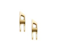 Paar Ohrstecker DIESEL "Schmuck Geschenk Edelstahl D LOGO", gelbgoldfarben, Ohrringe, Damen, Edelstahl (73442923-0) gelbgoldfarben