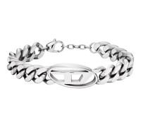 DIESEL Armband für Männer, Edelstahlkettenarmband, Länge: 198mm+18mm, Breite: 32mm, Höhe: 15.5mm, DX1432040