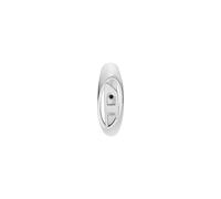 Diesel Oval D Logo Herren Silberfarbene Edelstahl Ohrringe, DX1642040