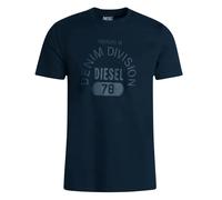 Diesel Property Of Denim Division Logo Marineblaues T-Shirt M